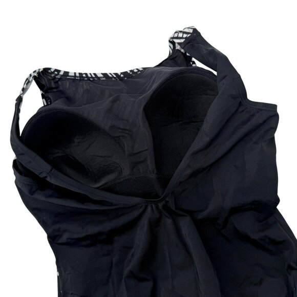 NWT LE COVE 1 PIECE BLACK WHITE GEOMETRIC SWIMSUIT BEACH BUILT IN BRA CUPS - 16W - Picture 5 of 7